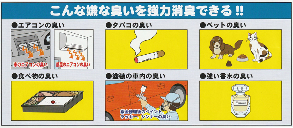 こんな嫌な臭いを強力消臭できる！